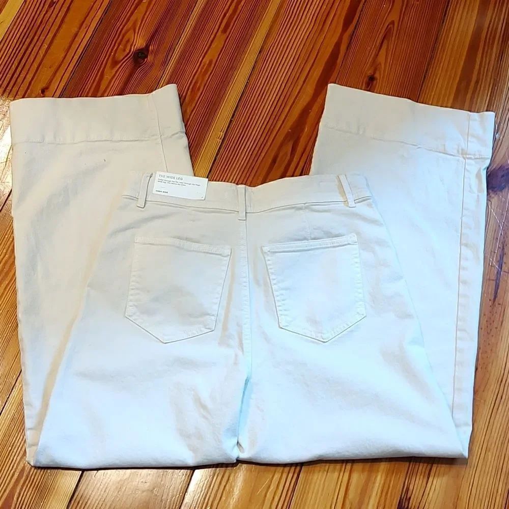Ann Taylor The Wide Leg High Rise Natural Denim Jean Pants  NWT - Picture 5 of 11